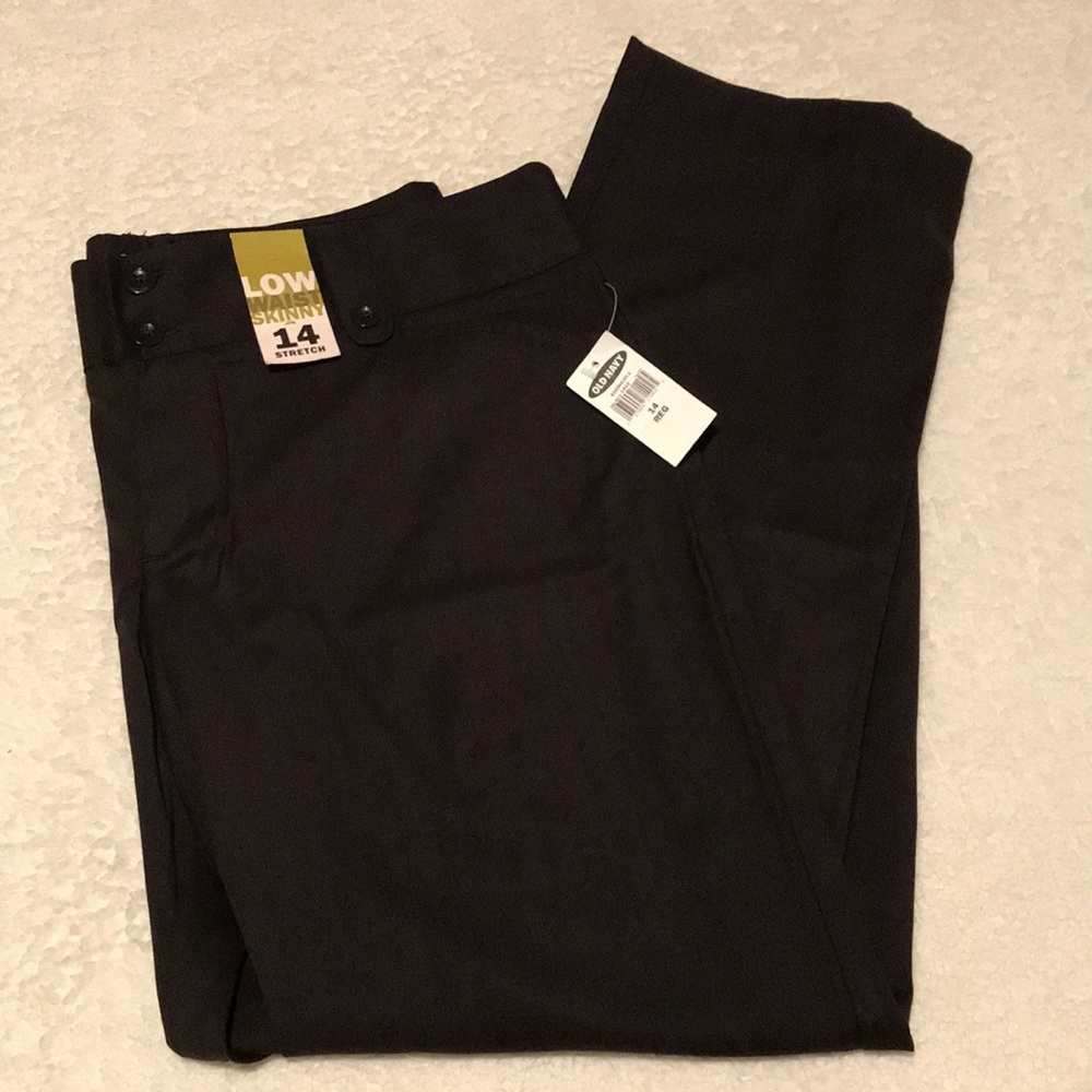 NWT Old Navy dark brown stretch dress pants Size 14
